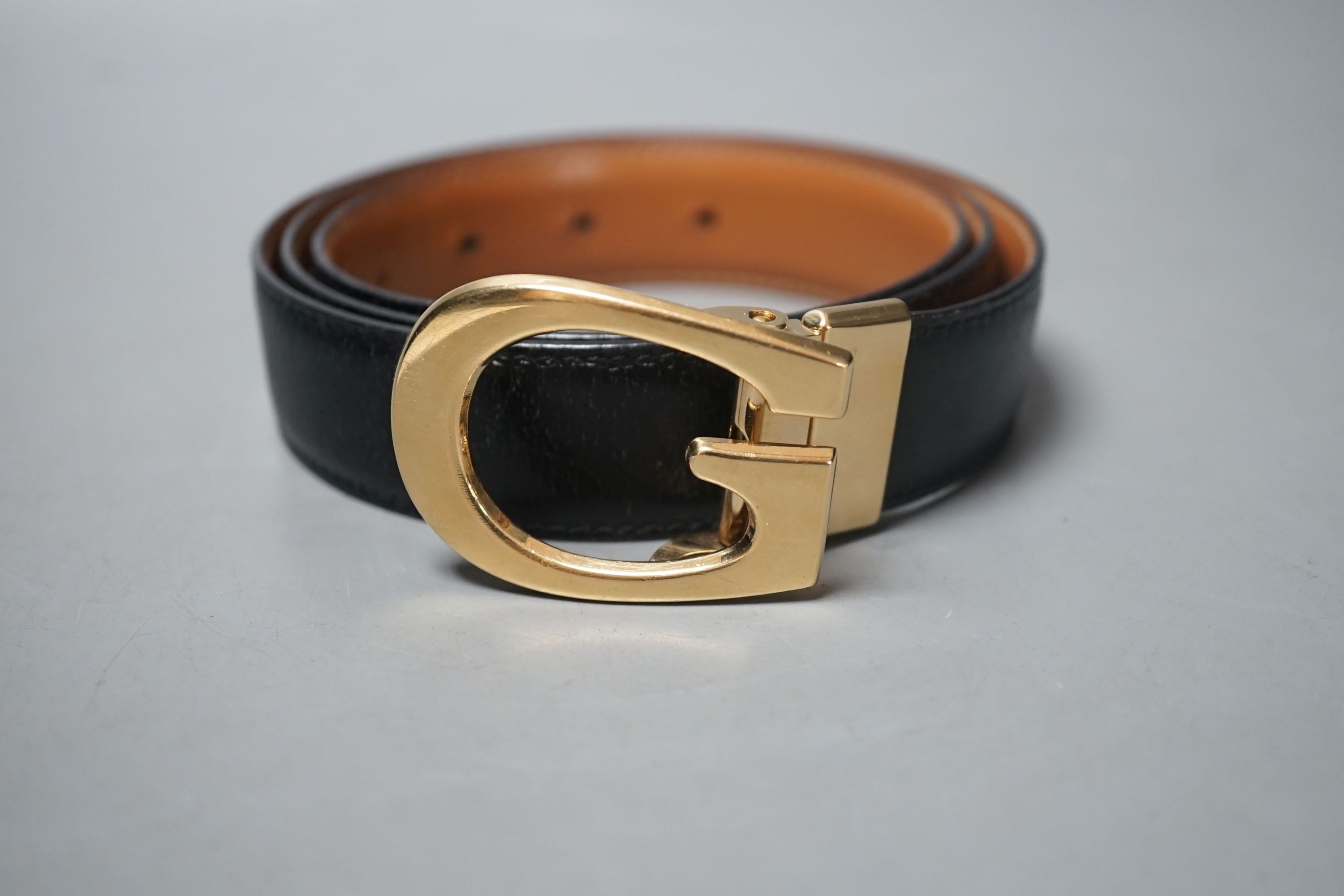 A Gucci black leather women's belt